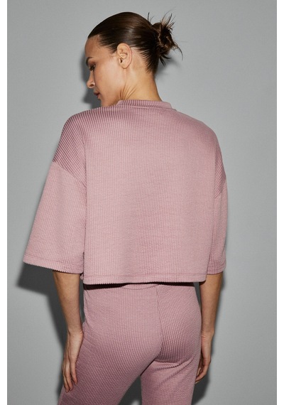Grımelange Prıme Kadın Organik Pamuklu Bisiklet Yaka Kısa Kollu Oversize Crop Pembe T-shirt Pembe Grımelange Prıme Kadın Organik Pamuklu Bisiklet Yaka Kısa Kollu Oversize Crop Pembe T-shirt Pembe