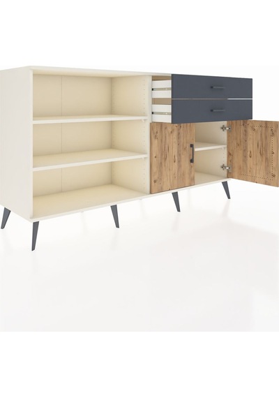 Hyperion Konsol 3 Raflı 2 Çekmeceli 2 Kapaklı 176x44x99 Aytaşı-ça Aytaşı-çam/antrasit Hyperion Konsol 3 Raflı 2 Çekmeceli 2 Kapaklı 176x44x99 Aytaşı-ça Aytaşı-çam/antrasit