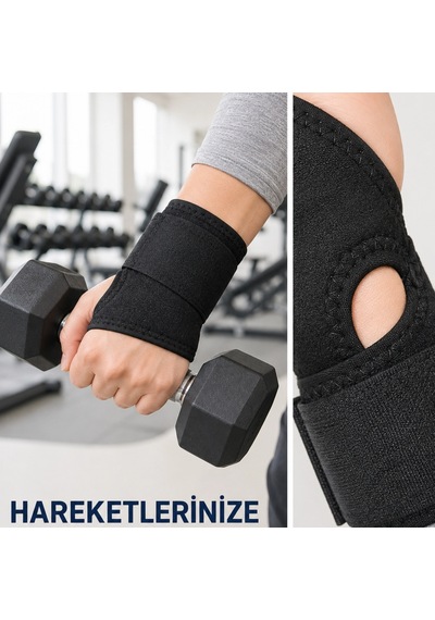 El Bilekliği Başparmak Destekli Ayarlanabilir Bilek Sargısı Sporcu Bilek Bandajı Ayarlanabilir El Bi