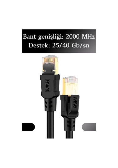 Mn6 M110xf Cat8 Kablo 10 Metre/40gbps-2000mhz-26 Awg-s/ftp-cat8 Ethernet Kablosu