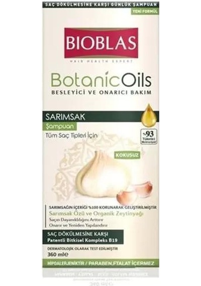 Bioblas Botanic Oils Sarımsaklı Şampuan 360 ML + Saç Kremi 200 ML