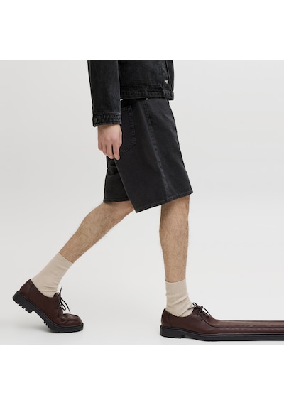 Erkek Bol Kesim Şort - Tony - 12289967 Black Denim