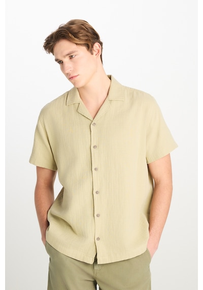 Lee Erkek Relaxed Fit Açık Yeşil Keten Gömlek - L2510207299