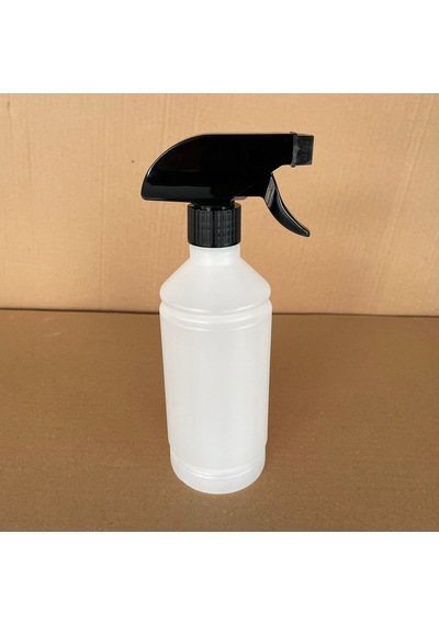 500 Ml Siyah Tetik Spreyli Kimyasala Dayanıklı Plastik Şişe , 500 Cc Spreyli Plastik Şişe X 4 Adet