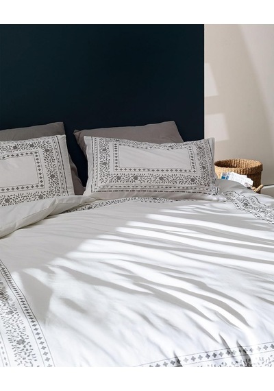 Arber King Size Duvet Cover Set- Gri Beyaz - Çok Renkli