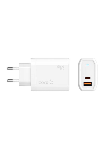 Ariatech Always-01 Gan Tech Type-c Pd4.0 Usb-a Qc3.0 Hızlı Şarj Özellikli Seyahat Şarj Başlığı 65w - Bey Beyaz