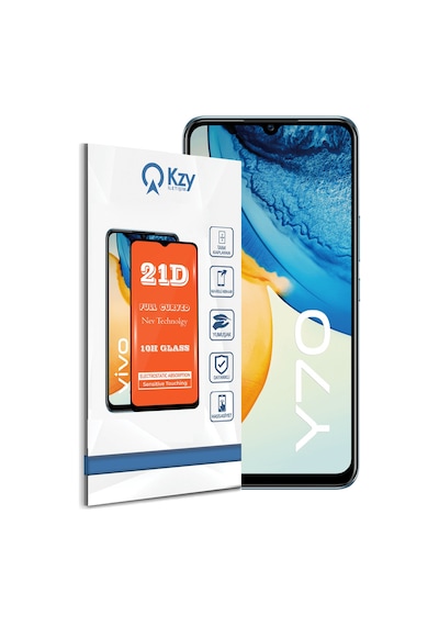 Vivo Y70 ile Uyumlu Tam Kaplayan 21D Temperli Ekran Koruyucu Cam