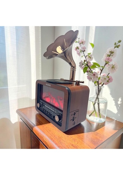Rose Sp-450 Nostaljik Radyo Bluetooth/usb/sd Kart Girişli Şömine Efektli