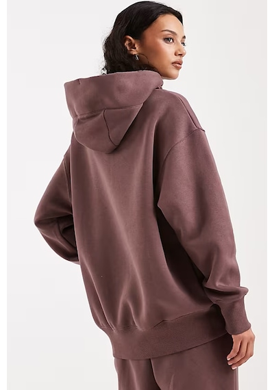 Nike Mini Swoosh Oversized Hoodie Purple Hoodie Bol Kesim Kapüşonlu Sweatshirt Mor