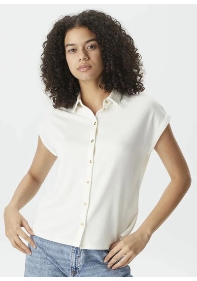 Kadın Nautica Kısa Kollu Relaxed Fit Polo Gömlek - Beyaz Beyaz
