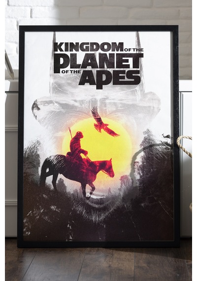 Maymunlar Cehennemi Siyah Ahşap Çerçeveli Poster, Film Duvar Tablosu