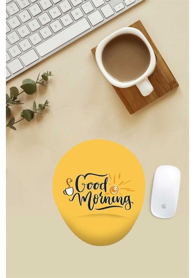 Good Morning Yazılı Bilek Destekli Mouse Pad Mousepad