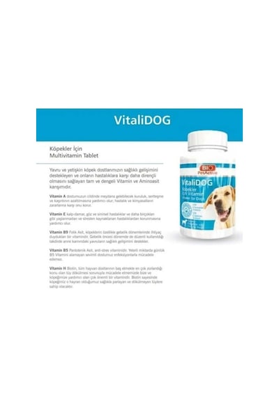 Vitalidog Küçük Irk Köpekler Için Multivitamin Tableti 60 Adet