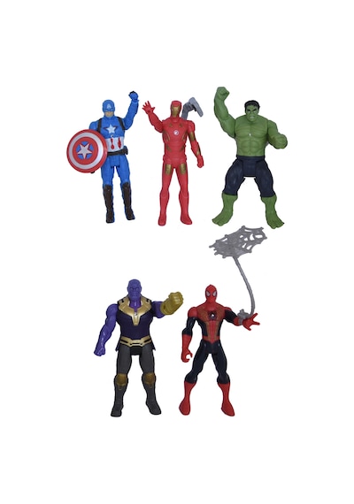 Yenilmezler Örümcek Adam Hulk Kaptan Amerika Thanos İronman Set