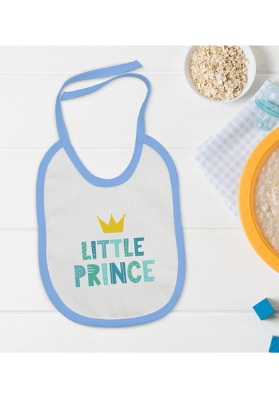 Bk Kids Little Prince Tasarımlı Mavi Bebek Mama Önlüğü Mavi