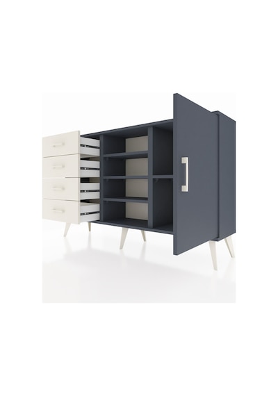 Arges Konsol 4 Raflı 4 Çekmeceli Tek Kapaklı 132x30x83 Antrasit-antrasit/aytaşı Antrasit/aytaşı Arges Konsol 4 Raflı 4 Çekmeceli Tek Kapaklı 132x30x83 Antrasit-antrasit/aytaşı Antrasit/aytaşı