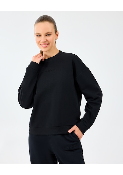 Skechers W Essential Crewneck Sweatshirt Kadın Siyah Sweatshirt S2610011-3817 Siyah