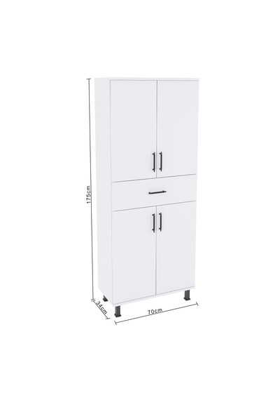 Ases Mobilya Esl0219 Ayakkabılık - Mutfak - Banyo Dolabı 4 Kapaklı 1 Çekmeceli 6 Raflı Beyaz Beyaz Ases Mobilya Esl0219 Ayakkabılık - Mutfak - Banyo Dolabı 4 Kapaklı 1 Çekmeceli 6 Raflı Beyaz Beyaz