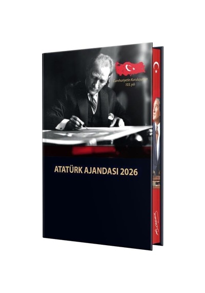 2026 Atatu Rk Ciltli Ajanda Ve Müzkli Ve Kristal Portre 103 Ivory