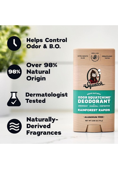 Dr Squatch Dr.squatch Rainforest Rapids Alüminyumsuz Stick Deodorant 75gr, 810095594670
