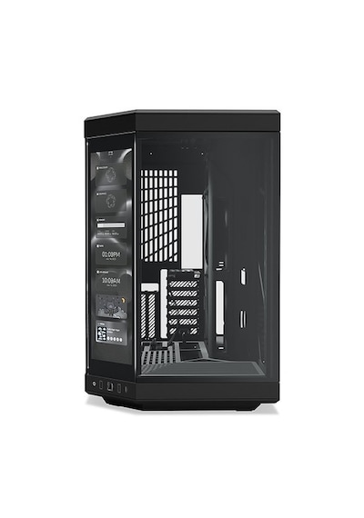 Hyte Y70 Touch Pitch Black Temperli Cam Usb 3.2 E-atx Dual Chamber Bilgisayar Kasası
