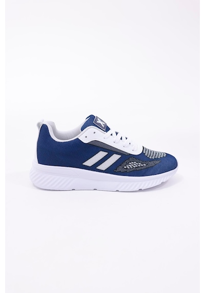 Dijital Baskılı Unisex Mavi Sneaker - Beyaz Desenli Günlük Ayakkabı Mavi-beyaz