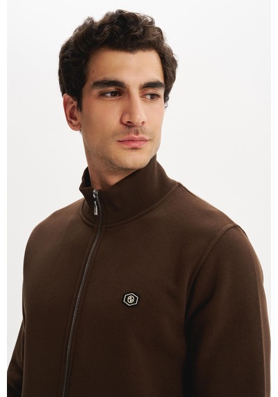 AR-MA Arma Erkek Örme Sweatshirt Regular Fit 3 İplik Basic Dik Yaka Tam Fermuarlı Cepli %70 Pamuk %30 Polyester K30324650702 Kahverengi AR-MA Arma Erkek Örme Sweatshirt Regular Fit 3 İplik Basic Dik Yaka Tam Fermuarlı Cepli %70 Pamuk %30 Polyester K30324650702 Kahverengi