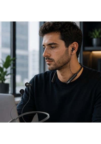 Boyun Askılı Bluetooth 5.4 Kulaklık 1000 Mah Batarya, Ekstra Bass Ve Type-c Şarj 00
