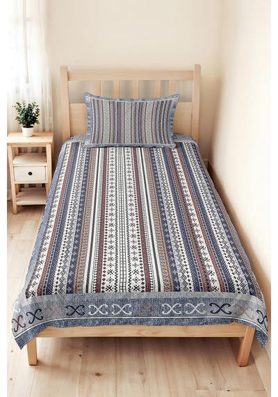 Mavi Etnik Geometrik Genç Odası Tek Kişilik Pike Takımı - Bohem Çizgili Bej 160x220 Cm Yatak Örtüsü Mahmur İpek Solgunluğu Mavi Etnik Geometrik Genç Odası Tek Kişilik Pike Takımı - Bohem Çizgili Bej 160x220 Cm Yatak Örtüsü Mahmur İpek Solgunluğu