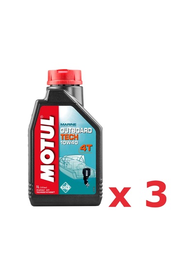 Motul Outboard Tech 4t 10w-40 Tekne Motor Yağı 1 L 3 Adet