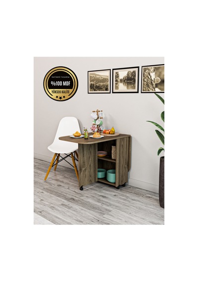 Oval Masa Açılır Katlanır Fonksiyonel Mdf Ceviz Oval Masa Açılır Katlanır Fonksiyonel Mdf Ceviz