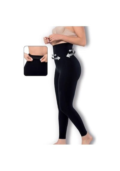Kecelemecele Punch Lazer Kesim 2 Beden Incelten Hayalet Korseli Yüksek Bel Taytsiyahl-Xl Siyah