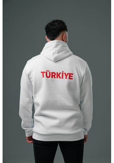 Hummel Armin Milli Takım Pamuklu Hoodie Beyaz