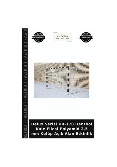 Delux Serisi Kr-178 Hentbol Kale Filesi Polyamid 2,5 Mm Kulüp Açık Alan Etkinlik Diğer