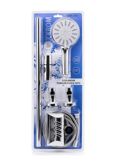 Tudor Tdr-256 Krom Sürgülü Lüks Duş Seti - Vakumlu Ambalaj