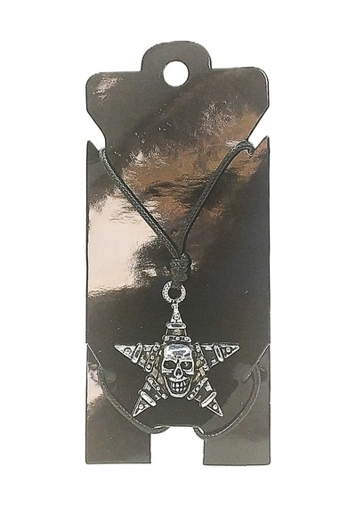 Kore İp Askılı Ve Krom Çelik Kaplamalı Unisex Tribal Kolye Kkrm-07 Gümüş6