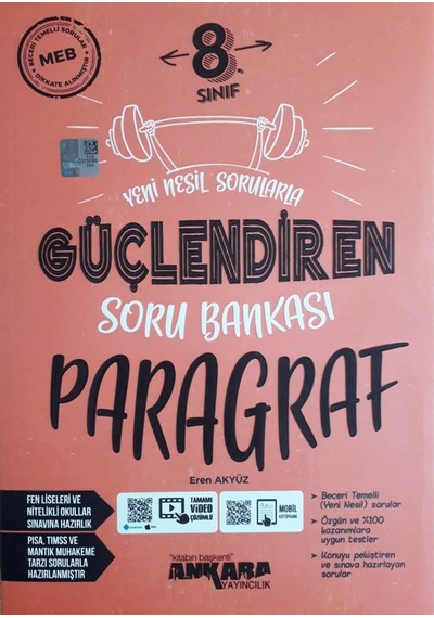 Ankara Yayıncılık 8. Sınıf LGS Güçlendiren Paragraf Soru Bankası