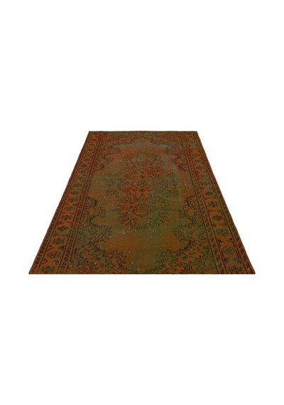 El Dokuması Vintage Yün-pamuk Kahve Halı 26956 160 X 260 Cm Kahverengi