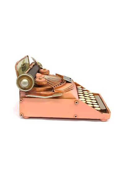 Pembe Dekoratif Metal Daktilo C0732