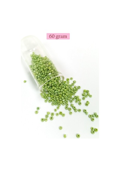 Dökme Cam Kum Boncuk 8/0 3 Mm - 60 Gram - Çimen Yeşili - Bnc193