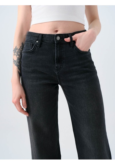 Loft Bella Regular Fit Siyah Kadın Jean Pantolon Lf2038792 Siyah