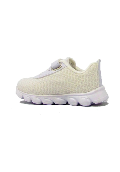 Pepino P-1256 Beyaz Unısex Çocuk Tek Cırt Fileli Spor Ayakkabı Beyaz