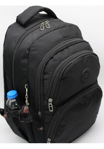 Bvt-34600 Su Itici Kumaş Okul Çantası Unisex Sırt Çantası Siyah Siyah Siyah Siyah