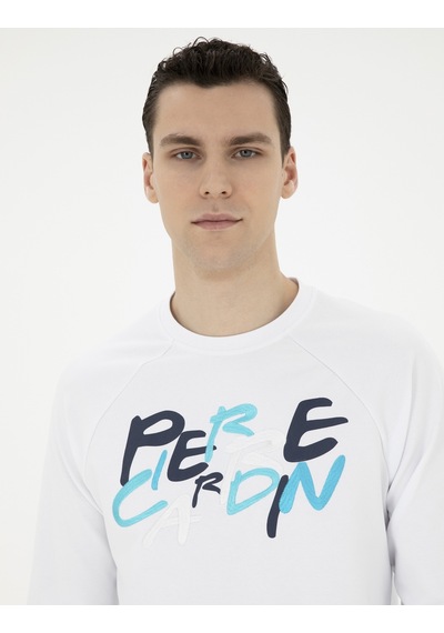 Pierre Cardin Erkek Beyaz Sweatshirt 50285538-vr013 Beyaz
