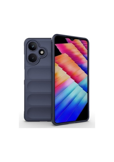 Rba Aksesuar İnfinix Hot 30 Kılıf Esnek Tpu Oyuklu Arka Yüzey Tasarımlı Rba Etnik Silikon Kapak - Koyu Yeşil Yeşil