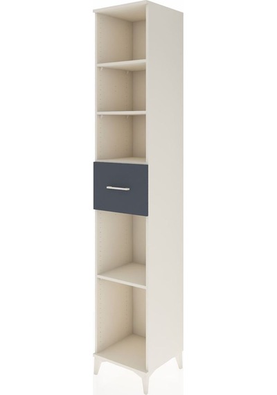 Hyperion Dolap 4 Raflı Tek Çekmeceli 44x44x243 Aytaşı-antrasit Aytaşı