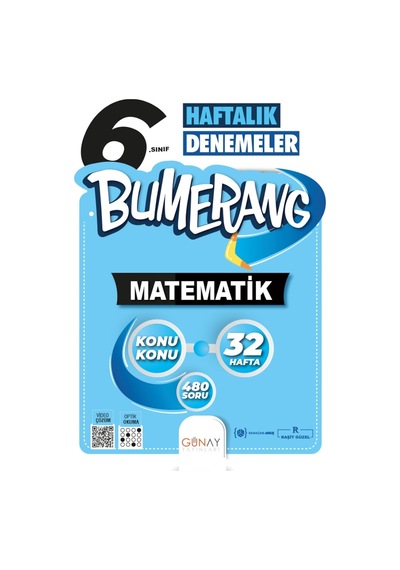 6. Sınıf Bumerang 32 Haftalık Matematik Denemeleri  -  Ramazan Akkuş  -  Günay Yayıncılık