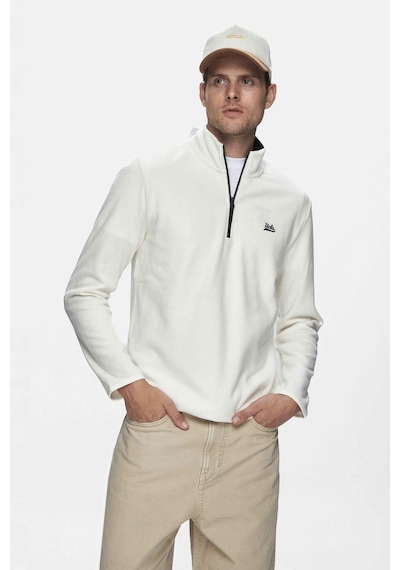 Ucla Gremıo Bej Polar Nakışlı Standard Fit Erkek Sweatshirt Bej