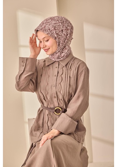 Silk Home Soft Eşarp 73091-18 Kahve, Vizon, Ekru