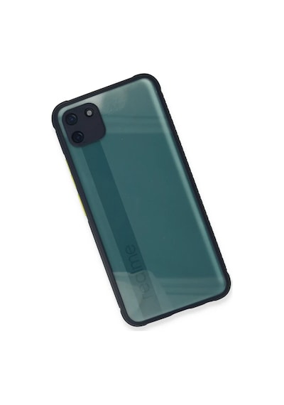 Realme C11 Uyumlu Kılıf Miami Şeffaf Silikon - Lacivert